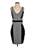 Guess 100% Polyester Stripes Black Cocktail Dress Size 4 - photo 1
