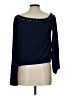 INC International Concepts Blue Long Sleeve Blouse Size M - photo 2