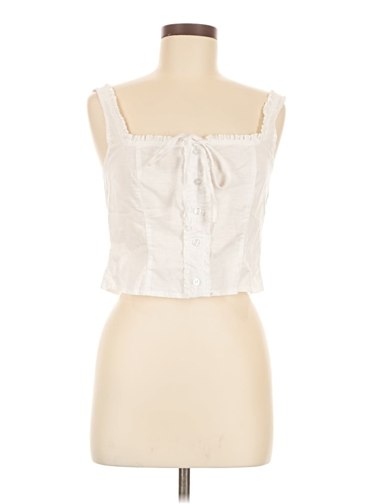 Pre-owned Sndys Tube Top Ivory Strapless Neckline Tops In White