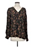 Something Navy 100% Viscose Black Long Sleeve Blouse Size S - photo 1