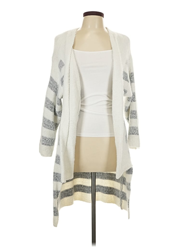 Pre-owned Jess Lea Cardigan Sweater In White