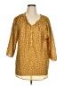 Chaps Yellow 3/4 Sleeve Blouse Size 1X - photo 1