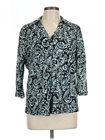 INC International Concepts 3/4 Sleeve Button-Down Shirt (view 1)