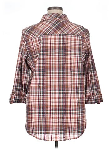 Cato 3/4 Sleeve Button-Down Shirt (view 2)