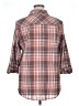 Cato Plaid Brown 3/4 Sleeve Button-Down Shirt Size XL - photo 2