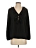 Sofia Jeans by Sofia Vergara 100% Polyester Black Long Sleeve Blouse Size S - photo 1