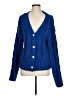 Slate & Willow Chevron-herringbone Solid Blue Cardigan Size L - photo 1