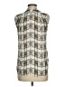 Theyskens' Theory 100% Silk Tweed Silver Green Blouse Size XL (estimated) - photo 2