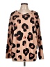 Unbranded Animal Print Brown Long Sleeve T-Shirt Size L - photo 1