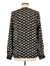 Aqua 100% Polyester Chevron-herringbone Black Long Sleeve Blouse Size M - photo 2