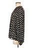 Aqua 100% Polyester Chevron-herringbone Black Long Sleeve Blouse Size M - photo 5