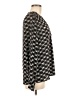 Aqua 100% Polyester Chevron-herringbone Black Long Sleeve Blouse Size M - photo 4