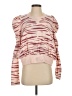 Free People Animal Print Pink Pullover Sweater Size S - photo 1