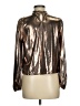 Shein Metallic Gold Long Sleeve Blouse Size 6 - photo 1