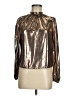 Shein Metallic Gold Long Sleeve Blouse Size 6 - photo 2