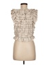 Theory 100% Silk Tan Sleeveless Silk Top Size M - photo 2