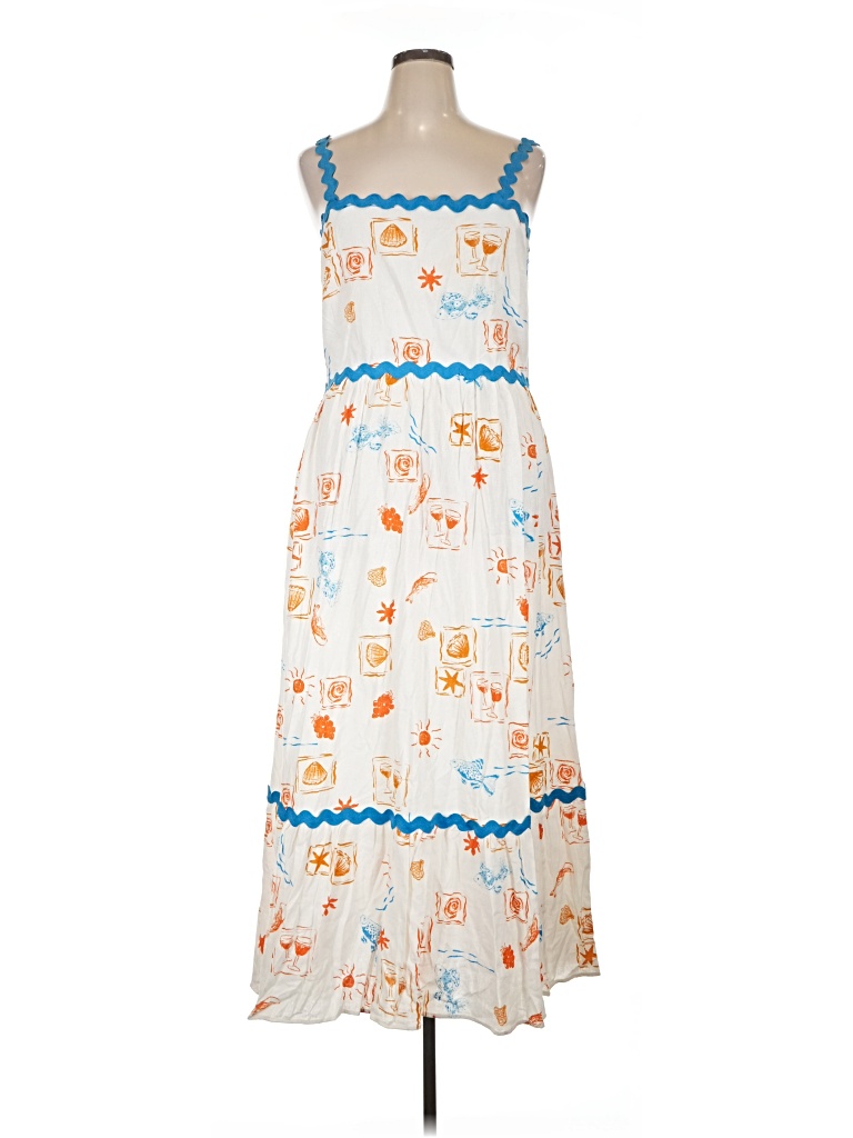 Pre-owned Cece Casual Dress In White