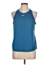 Nike 100% Polyester Blue Active Tank Size L - photo 1