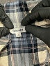 Splendid 100% Rayon Plaid Gray 3/4 Sleeve Button-Down Shirt Size L - photo 7