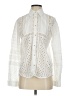 Zara 100% Baumwolle Ivory Long Sleeve Blouse Size S - photo 1