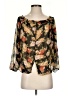 Miss Me 100% Polyester Gold 3/4 Sleeve Blouse Size S - photo 1