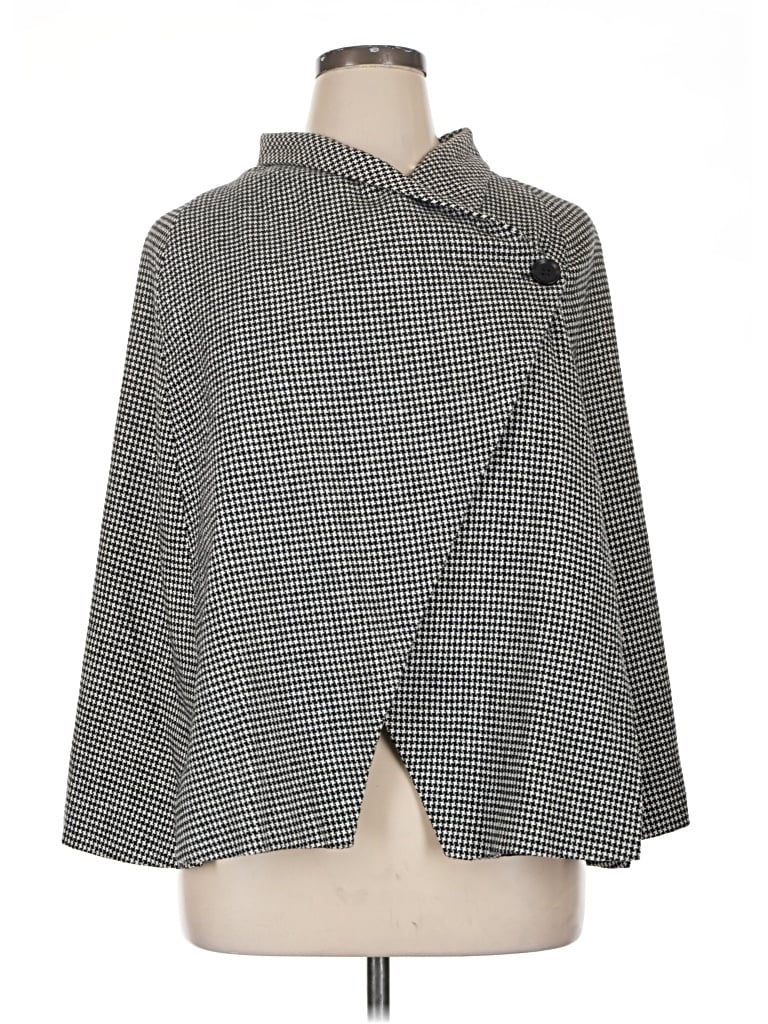 Pre-owned Forever 21 Plus Poncho In Gray