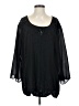 Anthony Richards 100% Polyester Black 3/4 Sleeve Blouse Size 24 S - photo 1