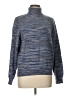 Rafaella Metallic Blue Turtleneck Sweater Size L - photo 1