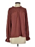 Shein 100% Polyester Brown Long Sleeve Blouse Size 4 - photo 1