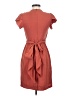 eShakti 100% Polyester Solid Orange Casual Dress Size XS - photo 2