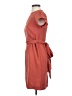 eShakti 100% Polyester Solid Orange Casual Dress Size XS - photo 5