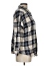 Splendid 100% Rayon Plaid Gray 3/4 Sleeve Button-Down Shirt Size L - photo 4