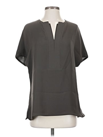 Lafayette 148 New York Short Sleeve Silk Top (view 1)
