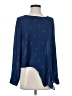 Socialite 100% Polyester Stars Blue Long Sleeve Blouse Size S - photo 1