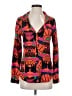 Never Fully Dressed 100% Viscose Print Orange Long Sleeve Blouse Size 2 - photo 1