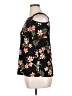Diana Belle Floral Black Short Sleeve Blouse Size XL - photo 5