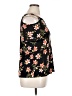Diana Belle Floral Black Short Sleeve Blouse Size XL - photo 4