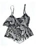 Beach House Paisley Gray Black Swimsuit Top Size 10 - photo 1