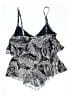 Beach House Paisley Gray Black Swimsuit Top Size 10 - photo 2