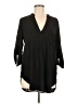 Lush 100% Polyester Black 3/4 Sleeve Blouse Size M - photo 1