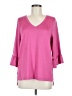 Hue Pink 3/4 Sleeve Top Size M - photo 1
