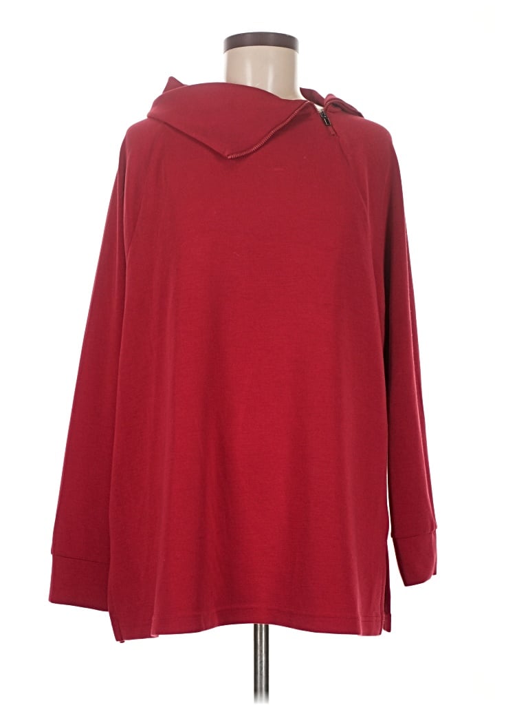 Pre-owned Chico's Poncho In Red
