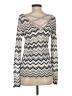 White House Black Market Chevron-herringbone Silver Pullover Sweater Size XS - photo 2