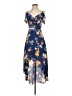 By & By Floral Blue Casual Dress Size 3 - photo 1