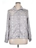 Unbranded Polka Dots Silver Long Sleeve Blouse Size XL - photo 1