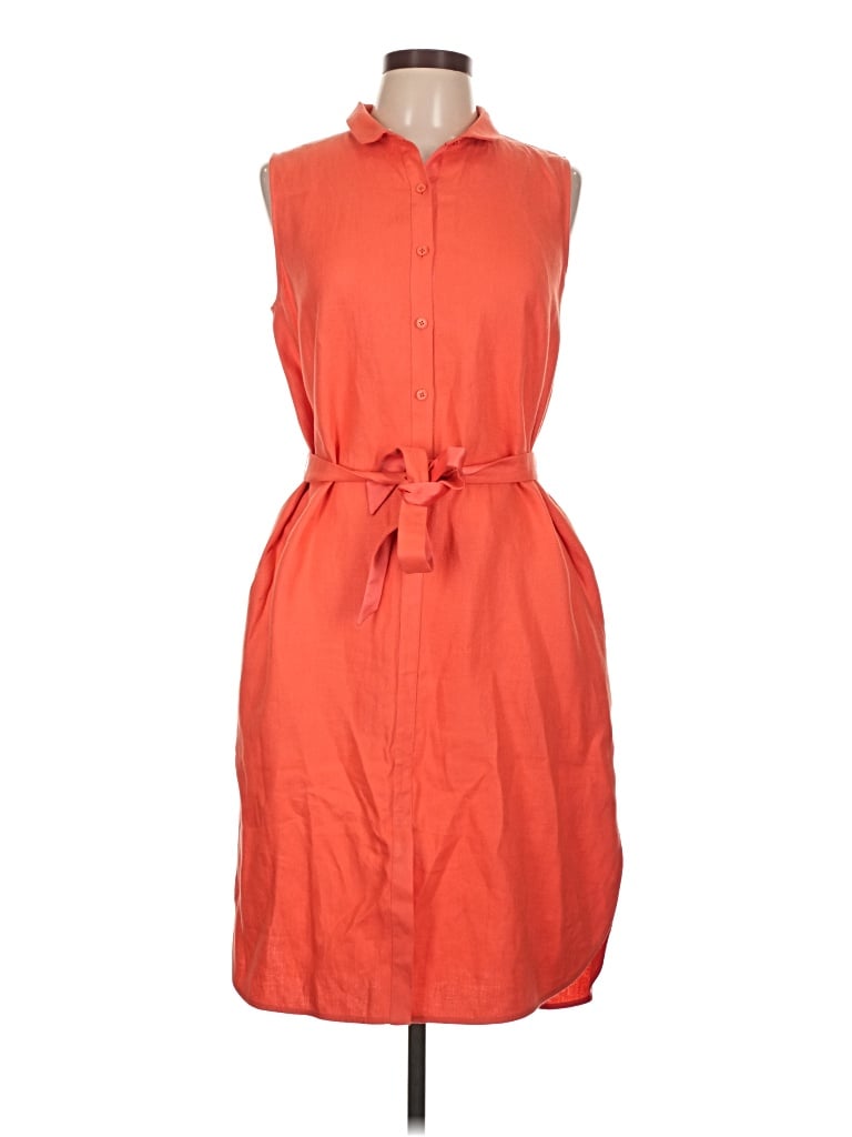 Pre-owned Lafayette 148 Casual Dress In Orange