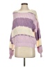 Shein 100% Polyester Color Block Purple Pullover Sweater Size S - photo 1