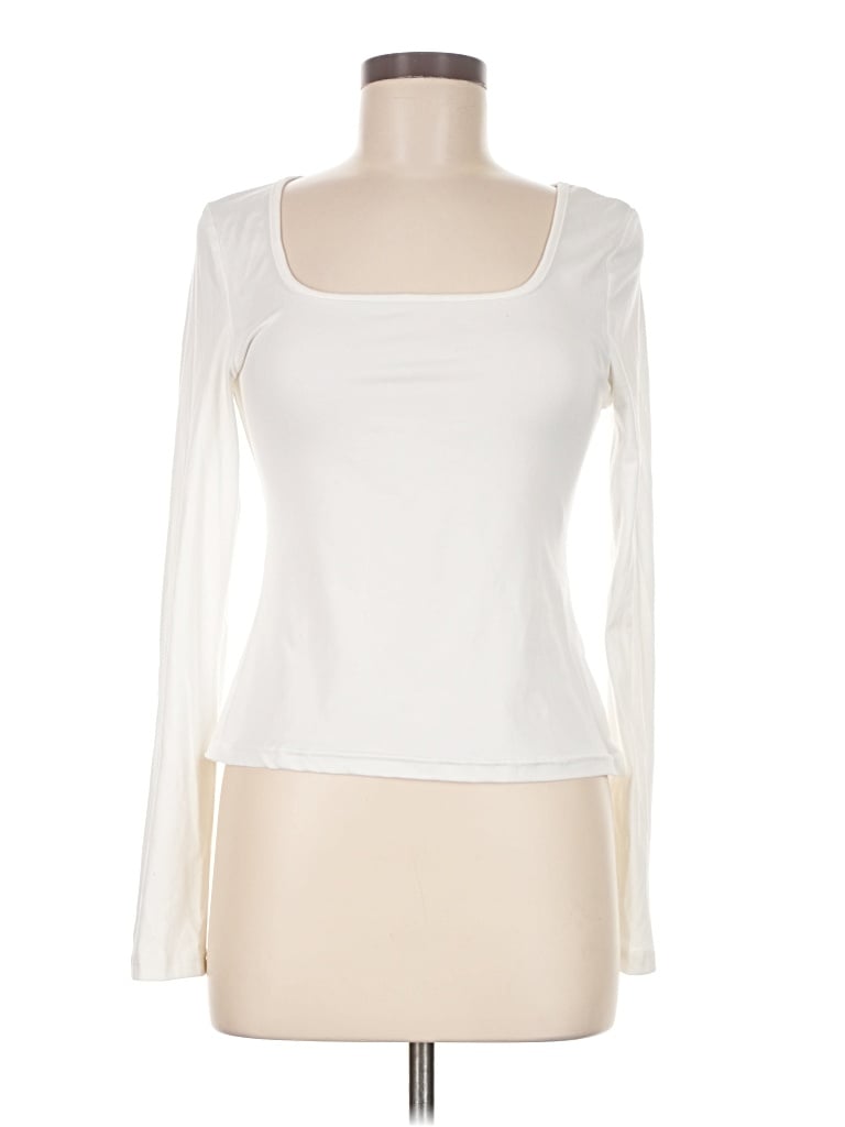 Pre-owned Shein Long Sleeve T-shirt In White