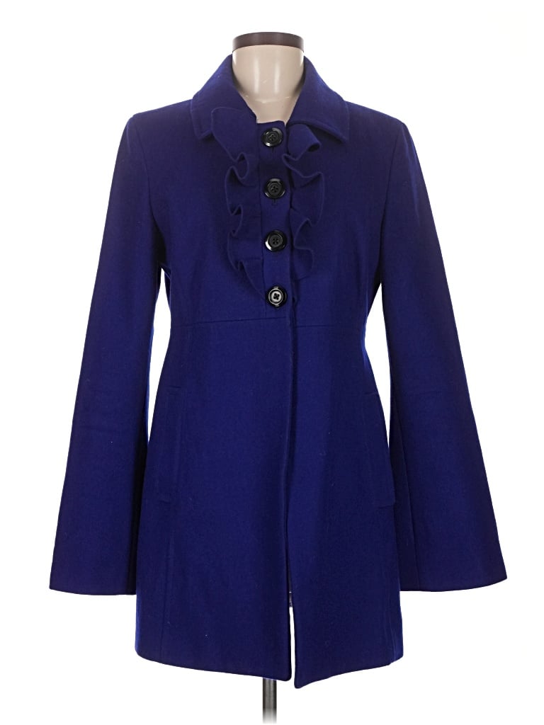 Pre-owned Old Navy Wool Coat In Blue