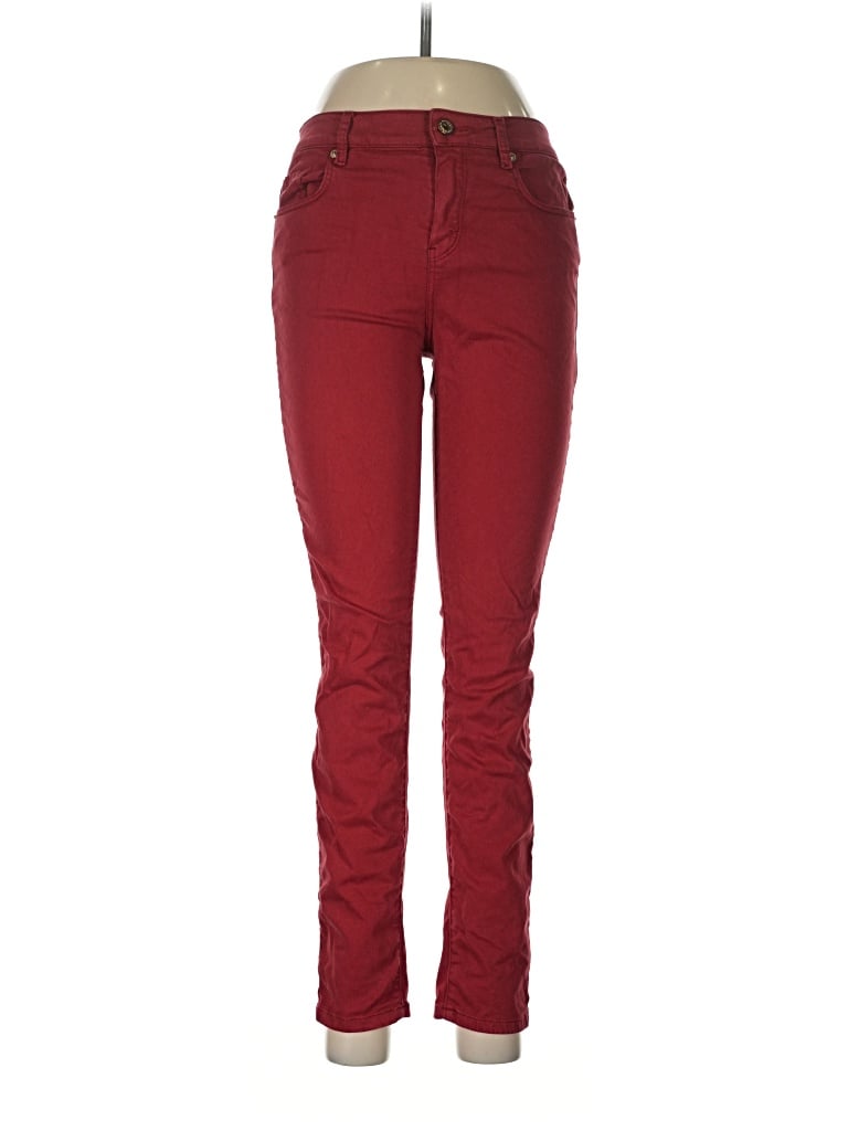 Pre-owned Massimo Dutti Jeggings In Burgundy